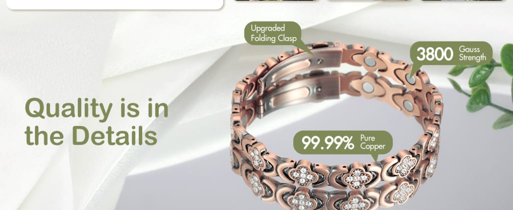 Copper magnetic bracelet for Women
