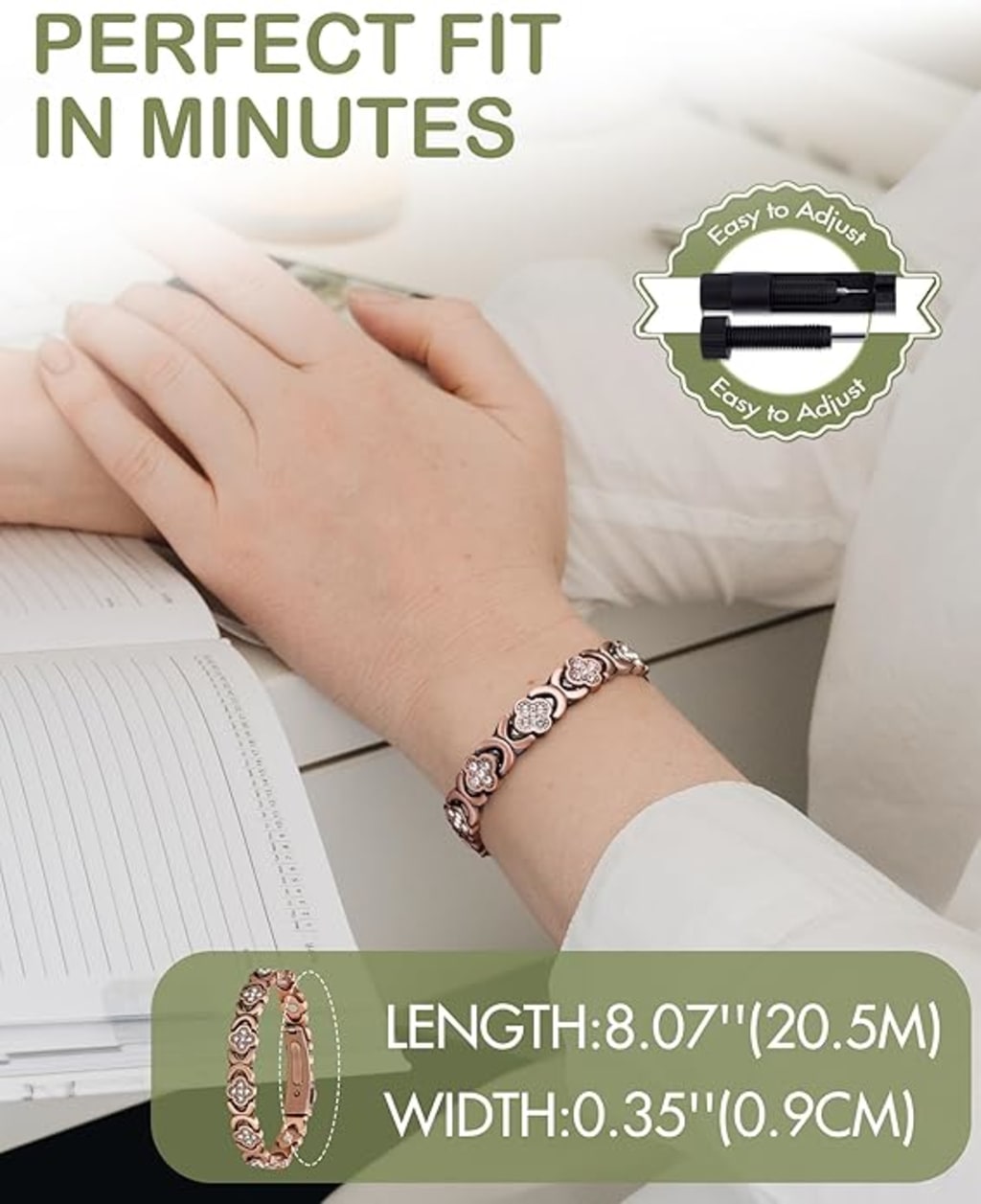Copper magnetic bracelet for Women