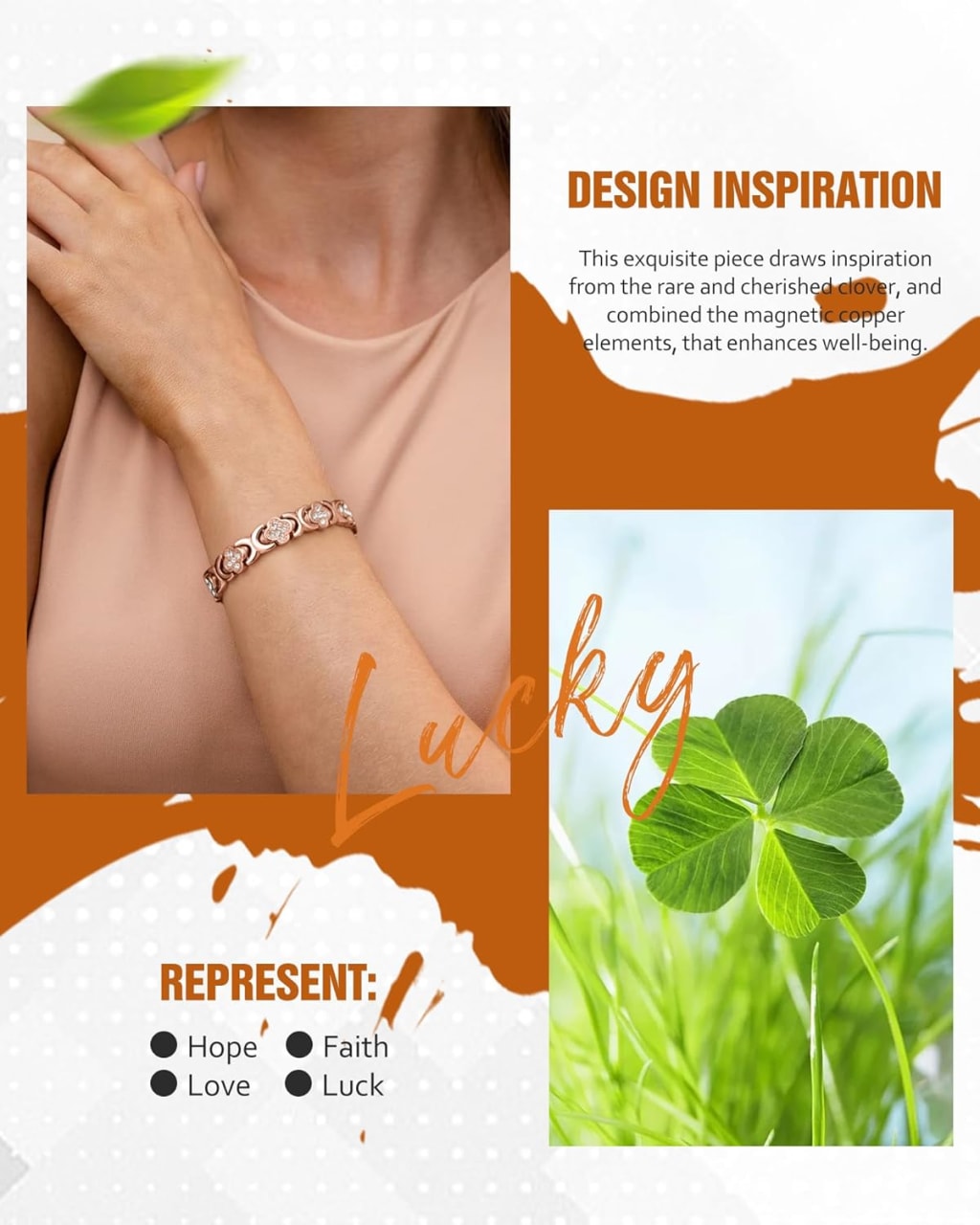 Copper magnetic bracelet for Women